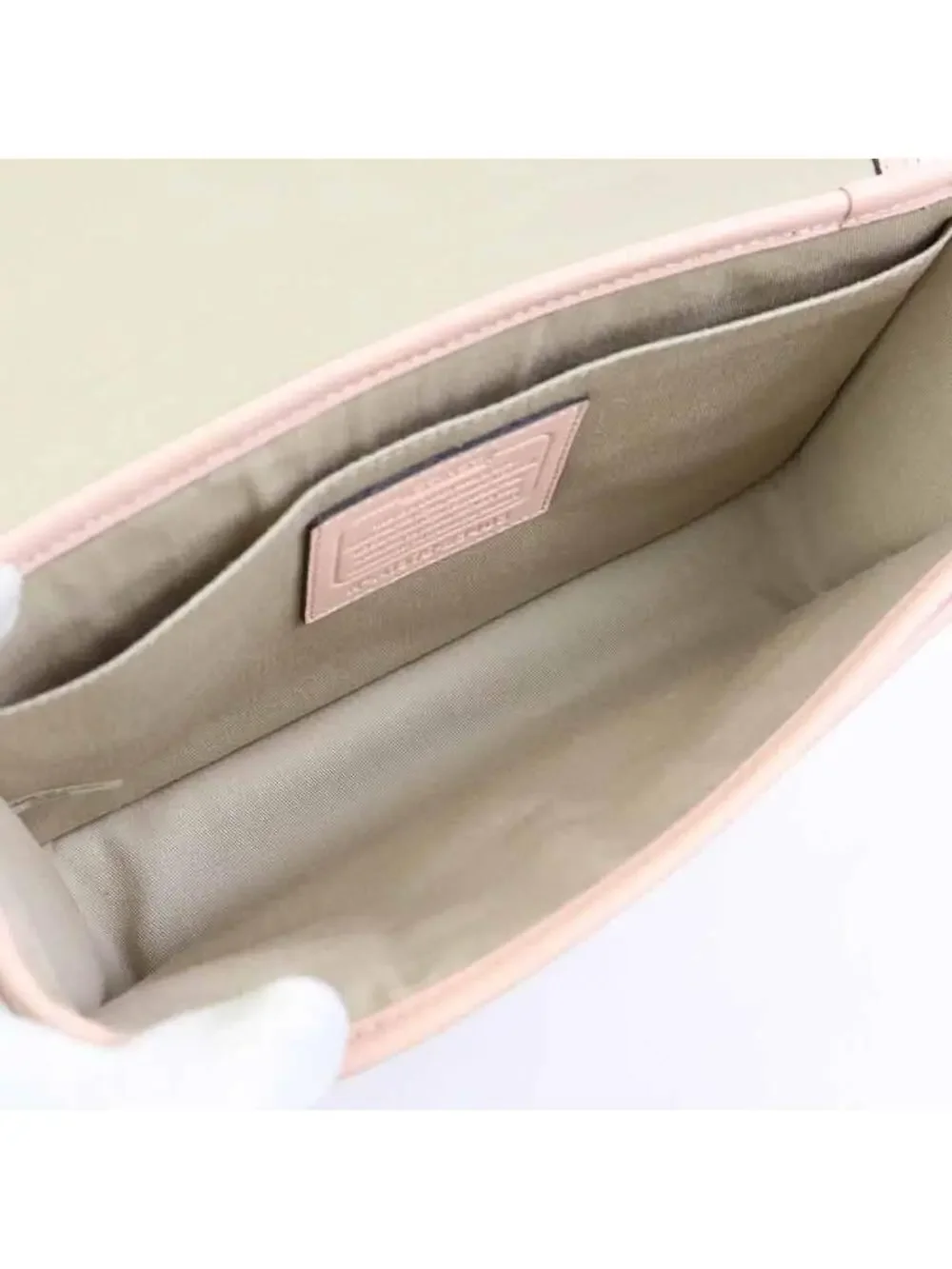 Auth Coach Shoulder Bag Pink/Silver #340643C11B